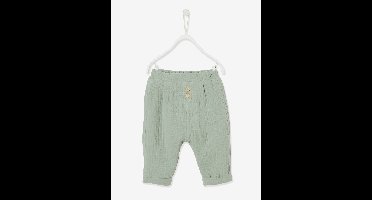 Broek in harem-model van hydrofiel katoen baby jongen lindegroen
