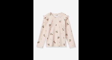 T-shirt met lange mouwen lichtroze.