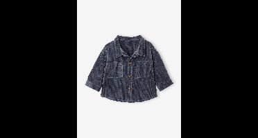 Overshirt van ribfluweel voor baby's grijsblauw