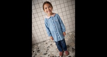 Personaliseerbare meisjesschort jeansblauw