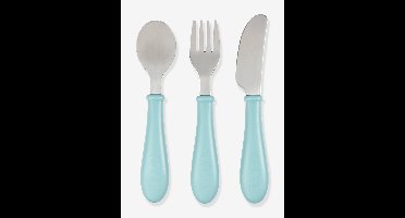 Set met 3 roestvrijstalen oefenbestekjes BEABA airy green