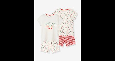 Set met 2 pyjama's kersen set ivoor