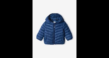 Lichte donsjas met capuchon voor baby's marineblauw