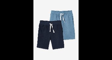 Set met 2 jongensbermuda's van molton set inkt
