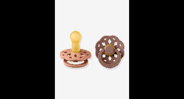 Set van 2 BIBS Bohème-fopspenen, maat 2 van 6 tot 18 maanden perzik