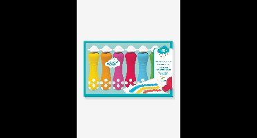 6 schuimmarkers DJECO wit