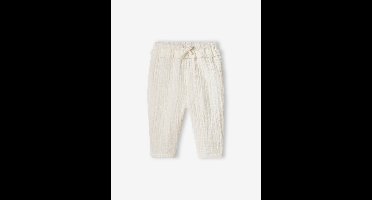 Babybroek van katoengaas ecru