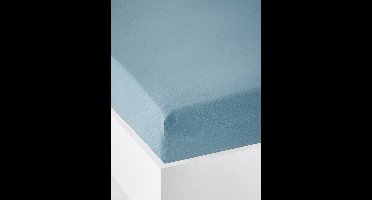 Effen jersey hoeslaken van Oeko-Tex® denim blauw