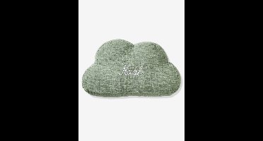 Personaliseerbaar kussen van katoengaas Wolk saliegroen