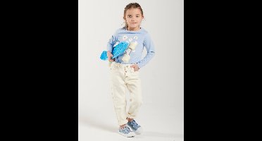 Broek Mom fit MorphologiK Fin meisjes ecru