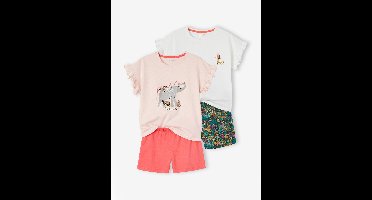 Set met 2 meisjespyjama's Basics "Wild" rozen