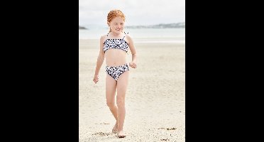 Gebloemde bikini voor meisjes blauw