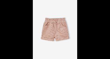 Corduroy short voor meisjesbaby roze (poederkleur)
