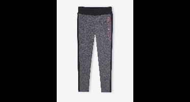 Sportlegging meisjes met zijstroken gemêleerd grijs