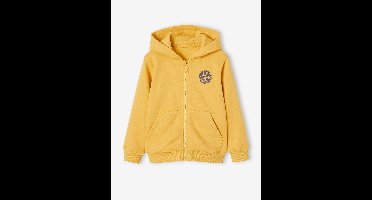 Jongenssweater met rits en capuchon Basics okergeel