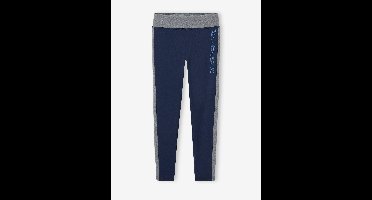 Sportlegging meisjes met zijstroken marineblauw