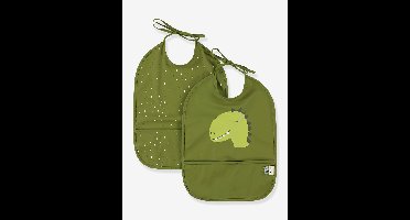 Set van 2 waterdichte slabbetjes TRIXIE groen