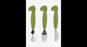 3-delige bestekset 2e leeftijdsgroep TRIXIE Animal groen