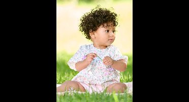 Babyblouse met bloemenmotief ecru