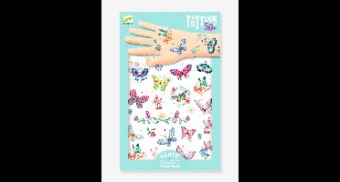 Tatoeages droomvlinders - DJECO meerkleurig