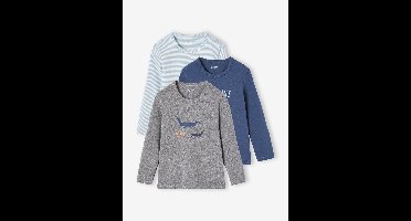 Set van " shirts "Walvis" voor jongens met lange mouwen hemelsblauw