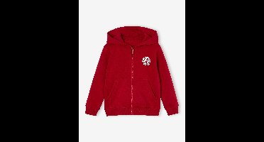 Jongenssweater met rits en capuchon Basics rood