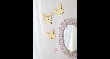 Set van 3 messing vlinders goud