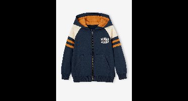 Sportsweater met raglanmouwen en ritssluiting voor jongens pecannoot