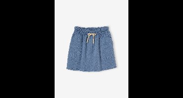 Fleece rok voor meisjes chambrayblauw