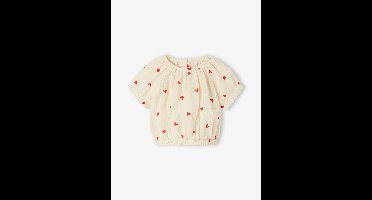 Babyblouse met print vanille