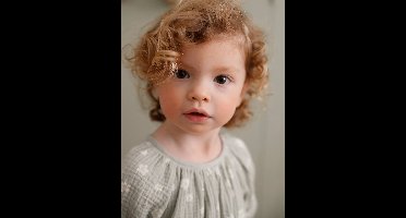 Babyblouse met print groengrijs