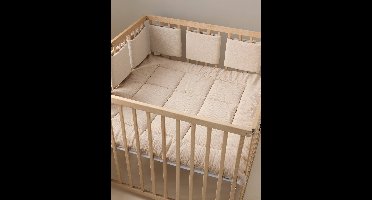 Effen stootrand van katoengaas taupe