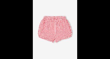 Kort Vichy en seersucker voor baby's rood, geruit