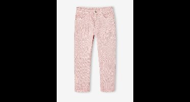 Slim fit wijde meisjesbroek MorphologiK roze (poederkleur)