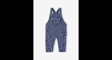 Babytuinbroek van canvas indigoblauw