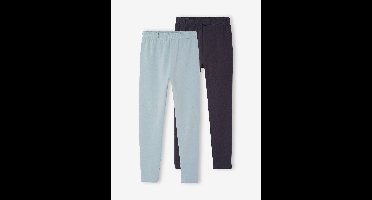 Set van 2 leggings voor meisjes antraciet