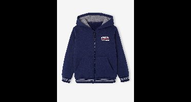 Jongenshoodie met rits marineblauw