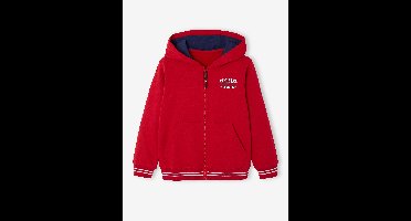 Jongenshoodie met rits rood