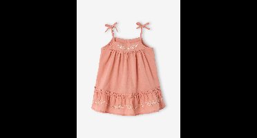 Geborduurde babyjurk rozen