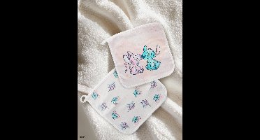 Set van 3 washandjes Disney® LILO & STITCH wit