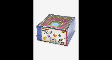 Set van 12 vierkante kartonnen dozen RAINBOW FOLIA meerkleurig