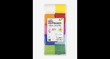 Set van 10 rollen decoratief crêpepapier FOLIA, 5 cm x 10 m meerkleurig