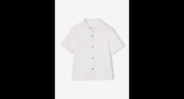 Jongenshemd met maokraag van katoengaas ecru