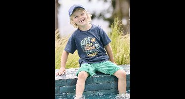 Jongensshirt met grafische motieven nachtblauw