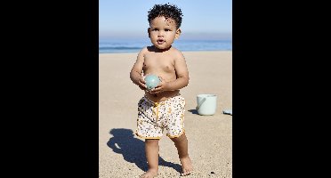 Bedrukt badshort voor babyjongens ecru