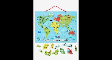Magnetische puzzel Wereld meerkleurig