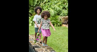 Kleurrijke rok van katoenen gaas voor meisjes paars