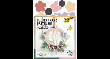 Creatieve set bloemenkrans voor 3 kronen FOLIA beige