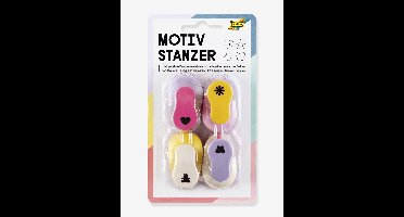 Set van 4 mini-perforatoren met motieven ALL YEAR FOLIA meerkleurig
