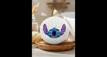 Geborduurde Disney®-babyspons met Stitch-hoofd ecru